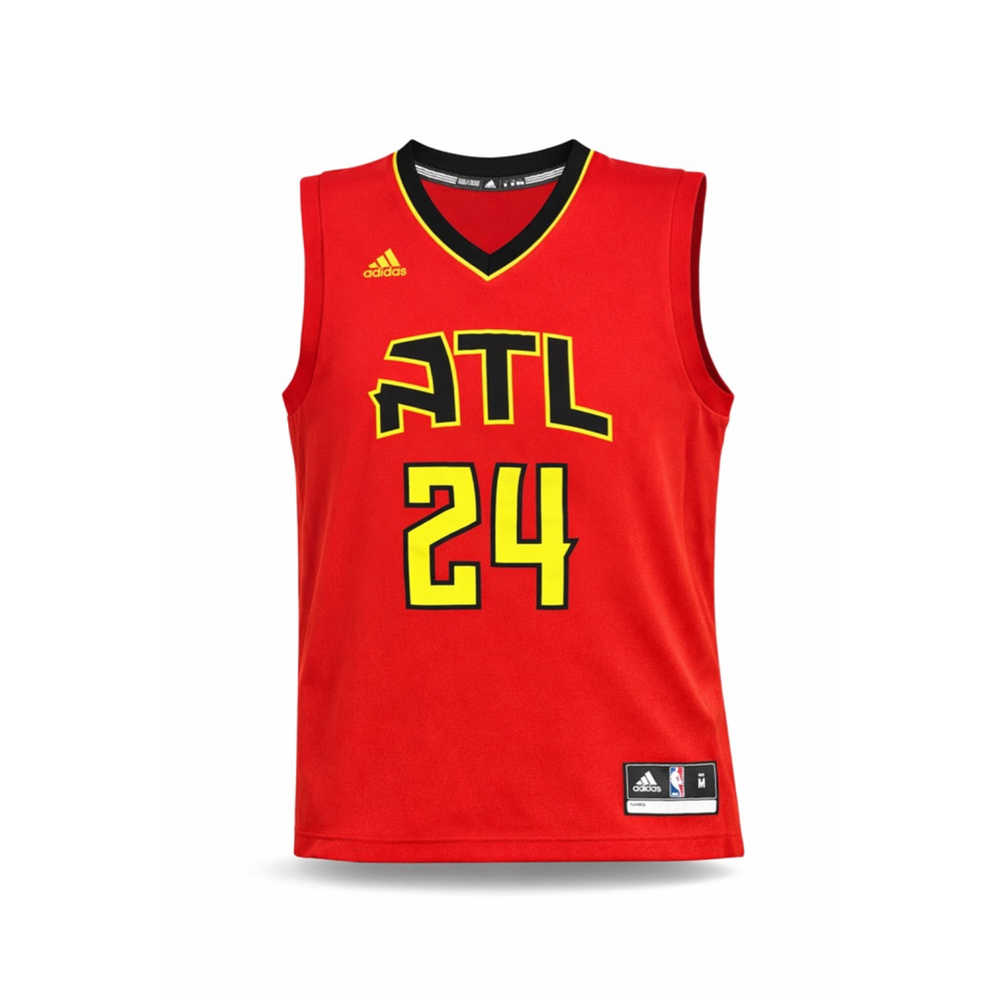 Adidas NBA Atlanta Hawks Kent Bazemore #24 Red Swingman Jersey Men's M